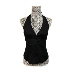 Aziz Black Halter Top